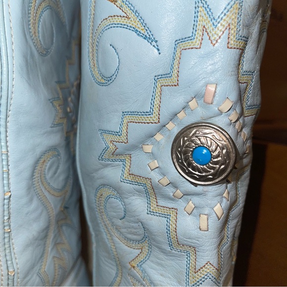 Baby blue cowgirl boots - Picture 2 of 5